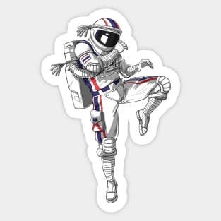 Muay Thai Astronaut Sticker